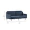 Flash Furniture Navy Faux Linen Split Back Futon Sofa-Wooden Legs HC-1035-NV-GG - alternate 4